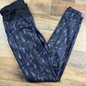 LULULEMON Wunder Under Pant Size 6‎ 3D Stained Glass Love Nightfall